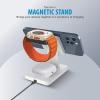imageBrookstone 3 in 1 Wireless Charging Station Compatible with MagSafe Charger 2 Port 18W Wall Charger Rapid Cable Wireless Charger for iPhone 15141312 Pro Max iWatch Series Airpods 3 2 ProWhite with Charger