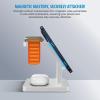 imageBrookstone 3 in 1 Wireless Charging Station Compatible with MagSafe Charger 2 Port 18W Wall Charger Rapid Cable Wireless Charger for iPhone 15141312 Pro Max iWatch Series Airpods 3 2 ProWhite with Charger