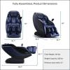 imageBrookstone BK650 Full Body 3D LTrack Technology Massage Chair with Heat Therapy Zero Gravity Voice Control Extendable Footrest with Sole Rollers Blue ampamp Black 2024