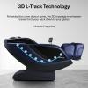 imageBrookstone BK650 Full Body 3D LTrack Technology Massage Chair with Heat Therapy Zero Gravity Voice Control Extendable Footrest with Sole Rollers Blue ampamp Black 2024