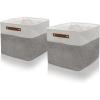 imageBrookstone 2 Pack Storage Bins with Handle Multipurpose Storage Basket for Home Organization Declutter ampamp Space Saving  Collapsible Storage Cubes Perfect for Living Room Bedroom Closets