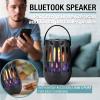 imageBrookstone UV Bug Zapper Flame Lantern with Wireless Speaker  3in1 Outdoor ampamp Indoor Pest Control Device