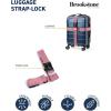 imageBrookstone Luggage Strap  2in1 Cross Luggage Suitcase Belt with Buckle and TSAApproved Keyless 3Digit Combination Lock Vintage GreenLilac Ice