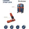 imageBrookstone Luggage Strap  2in1 Cross Luggage Suitcase Belt with Buckle and TSAApproved Keyless 3Digit Combination Lock Vintage GreenOrange