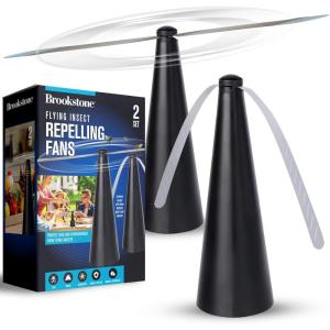 imageBrookstone BatteryPowered Insect Repelling Fan 2 Pack  Portable Mosquito ampamp Fly Repellent  Safe ampamp ChemicalFree Bug Protection for Outdoor Activities