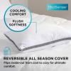 imageBrookstone x McCaffrey Dual Comfort Cooling Memory Foam Pillow  Sleep Like A Pro  Adaptive BioSense Foam Cool Touch Cover for Faster Sleep Easy Care Machine Washable 27 x 20  White2in1 Pillow