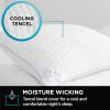 imageBrookstone x McCaffrey Dual Comfort Cooling Memory Foam Pillow  Sleep Like A Pro  Adaptive BioSense Foam Cool Touch Cover for Faster Sleep Easy Care Machine Washable 27 x 20  WhiteJust Right Pillow