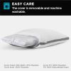 imageBrookstone x McCaffrey Dual Comfort Cooling Memory Foam Pillow  Sleep Like A Pro  Adaptive BioSense Foam Cool Touch Cover for Faster Sleep Easy Care Machine Washable 27 x 20  White2in1 Pillow