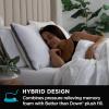 imageBrookstone x McCaffrey Dual Comfort Cooling Memory Foam Pillow  Sleep Like A Pro  Adaptive BioSense Foam Cool Touch Cover for Faster Sleep Easy Care Machine Washable 27 x 20  White2in1 Pillow