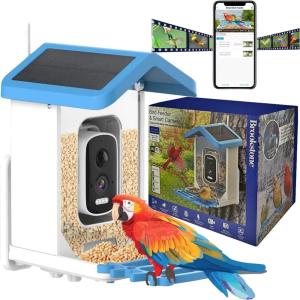 imageBrookstone Smart Bird Feeder with Camera  Solar Powered Outdoor Wireless House Cam Live View Instant Alerts Video Capture AI Species Identification
