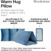 imageBrookstone HUGZZZ Soft Pillow  Microwaveable Gel Pack for Warming Sensation Comfort ampamp Support  Fold Roll or Wedge Pillow for Sitting Napping or Hugging Pillow IdeasSolid Navy