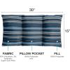 imageBrookstone HUGZZZ Soft Pillow  Microwaveable Gel Pack for Warming Sensation Comfort ampamp Support  Fold Roll or Wedge Pillow for Sitting Napping or Hugging Pillow IdeasVintage Stripe