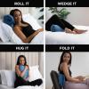 imageBrookstone HUGZZZ Soft Pillow  Microwaveable Gel Pack for Warming Sensation Comfort ampamp Support  Fold Roll or Wedge Pillow for Sitting Napping or Hugging Pillow IdeasVintage Stripe