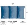 imageBrookstone HUGZZZ Soft Pillow  Microwaveable Gel Pack for Warming Sensation Comfort ampamp Support  Fold Roll or Wedge Pillow for Sitting Napping or Hugging Pillow IdeasSolid Navy