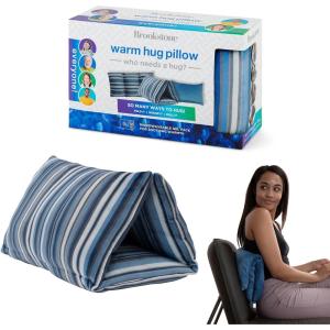 imageBrookstone HUGZZZ Soft Pillow  Microwaveable Gel Pack for Warming Sensation Comfort ampamp Support  Fold Roll or Wedge Pillow for Sitting Napping or Hugging Pillow IdeasVintage Stripe