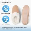 imageBrookstone Classic Comfort Memory Foam Slippers  Womens Memory Foam Indoor Slippers  Warm ampamp Comfortable Cozy Slippers for Women  Soft Plush Lining NonSlip Sole Indoor SlippersCamel