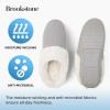 imageBrookstone Classic Comfort Memory Foam Slippers  Womens Memory Foam Indoor Slippers  Warm ampamp Comfortable Cozy Slippers for Women  Soft Plush Lining NonSlip Sole Indoor SlippersGrey