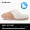 imageBrookstone Classic Comfort Memory Foam Slippers  Womens Memory Foam Indoor Slippers  Warm ampamp Comfortable Cozy Slippers for Women  Soft Plush Lining NonSlip Sole Indoor SlippersCamel