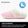 imageBrookstone Classic Comfort Memory Foam Slippers  Womens Memory Foam Indoor Slippers  Warm ampamp Comfortable Cozy Slippers for Women  Soft Plush Lining NonSlip Sole Indoor SlippersPink