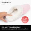 imageBrookstone Classic Comfort Memory Foam Slippers  Womens Memory Foam Indoor Slippers  Warm ampamp Comfortable Cozy Slippers for Women  Soft Plush Lining NonSlip Sole Indoor SlippersPink