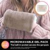 imageBrookstone Faux Fur Hand Warmer  Soothe Cold Hand Muff with Microwavable Gel Pack for Long Lasting Heat  Cozy Sherpa ampamp Plush Lining for Ultimate Comfort  Hand Muffs for Women ampamp MenTaupe