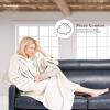 imageBrookstone NAP Wearable Throw Blanket  Reversible Ultra Soft Polyester Fabric with Sleeves for Your Arms  The Ultimate Blanket for Warmth and Mobility  Ivory