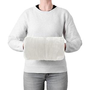 imageBrookstone Faux Fur Hand Warmer  Soothe Cold Hand Muff with Microwavable Gel Pack for Long Lasting Heat  Cozy Sherpa ampamp Plush Lining for Ultimate Comfort  Hand Muffs for Women ampamp MenIvory