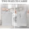 imageBROOKSTONE Slim Laundry Hamper with Handles Perfectly Sized for Everyday Use Foldable Travel Laundry Bag for Dirty Clothes Laundry Basket for Dorms and Bedrooms