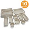 imageBrookstone 10Piece MultiPurpose Organizing Set  Nesting Baskets for Drawers ampamp Vanity Customizable Storage EcoFriendly Versatile for Home Office Bathroom and Kitchen