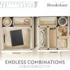 imageBrookstone 10Piece MultiPurpose Organizing Set  Nesting Baskets for Drawers ampamp Vanity Customizable Storage EcoFriendly Versatile for Home Office Bathroom and Kitchen