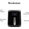imageBrookstone Air Fryer  45 Qt 1300W Large Capacity Fryer with LED Display 8 Presets Adjustable Temp OilFree Kitchen Appliance for Baking Roasting Frying Healthy Crispy Meals BlackBlack