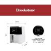 imageBrookstone Air Fryer  45 Qt 1300W Large Capacity Fryer with LED Display 8 Presets Adjustable Temp OilFree Kitchen Appliance for Baking Roasting Frying Healthy Crispy Meals BlackWhite