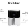 imageBrookstone Air Fryer  45 Qt 1300W Large Capacity Fryer with LED Display 8 Presets Adjustable Temp OilFree Kitchen Appliance for Baking Roasting Frying Healthy Crispy Meals BlackWhite
