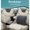 imageBrookstone BK1209  Luxurious Lumbar Support Pillow for Car or Office Chair Back Cushion with Premium Grade Memory Foam Breathable and Washable Cover Adjustable Strap