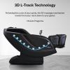 imageBrookstone BK650 Full Body 3D LTrack Technology Massage Chair with Heat Therapy Zero Gravity Voice Control Extendable Footrest with Sole Rollers Brown ampamp Black 2024