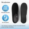 imageBrookstone Classic Comfort Memory Foam Mens Indoor Slippers  Warm ampamp Comfortable Soft Plush Lining NonSlip SoleBlack