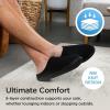 imageBrookstone Classic Comfort Memory Foam Mens Indoor Slippers  Warm ampamp Comfortable Soft Plush Lining NonSlip SoleBlack