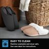 imageBrookstone Classic Comfort Memory Foam Mens Indoor Slippers  Warm ampamp Comfortable Soft Plush Lining NonSlip SoleCharcoal
