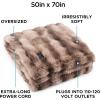 imageBrookstone Heated Faux Fur Throw Blanket  Heat Blankets Electric  Faux Fur Heated Throw Blanket 4 Heat Settings 4Hour Auto Shut Off 100 Polyester 50quotx60quot  BrownBrown