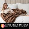imageBrookstone Heated Faux Fur Throw Blanket  Heat Blankets Electric  Faux Fur Heated Throw Blanket 4 Heat Settings 4Hour Auto Shut Off 100 Polyester 50quotx60quot  BrownBrown