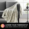 imageBrookstone Heated Throw Blanket  Heat Blankets Electric  Faux Fur Heated Throw Blanket 4 Heat Settings 4Hour Auto Shut Off 100 Polyester 50quotx60quot  Chic PlaidChic Plaid