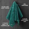 imageBrookstone Heated Throw Blanket  Heat Blankets Electric  Faux Fur Heated Throw Blanket 4 Heat Settings 4Hour Auto Shut Off 100 Polyester 50quotx60quot  Chic PlaidVelvet Green