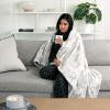 imageBrookstone Heated Throw Blanket  Heat Blankets Electric  Faux Fur Heated Throw Blanket 4 Heat Settings 4Hour Auto Shut Off 100 Polyester 50quotx60quot  Chic PlaidIvory Marble