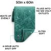 imageBrookstone Heated Throw Blanket  Heat Blankets Electric  Faux Fur Heated Throw Blanket 4 Heat Settings 4Hour Auto Shut Off 100 Polyester 50quotx60quot  Chic PlaidVelvet Green