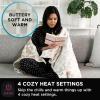 imageBrookstone Heated Throw Blanket  Heat Blankets Electric  Faux Fur Heated Throw Blanket 4 Heat Settings 4Hour Auto Shut Off 100 Polyester 50quotx60quot  Chic PlaidChic Plaid