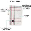 imageBrookstone Heated Throw Blanket  Heat Blankets Electric  Faux Fur Heated Throw Blanket 4 Heat Settings 4Hour Auto Shut Off 100 Polyester 50quotx60quot  Chic PlaidHoliday Windowpane