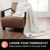 imageBrookstone Heated Throw Blanket  Heat Blankets Electric  Faux Fur Heated Throw Blanket 4 Heat Settings 4Hour Auto Shut Off 100 Polyester 50quotx60quot  Chic PlaidKnit Ivory