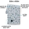 imageBrookstone Heated Throw Blanket  Heat Blankets Electric  Faux Fur Heated Throw Blanket 4 Heat Settings 4Hour Auto Shut Off 100 Polyester 50quotx60quot  Chic PlaidGray Floral