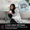 imageBrookstone Heated Throw Blanket  Heat Blankets Electric  Faux Fur Heated Throw Blanket 4 Heat Settings 4Hour Auto Shut Off 100 Polyester 50quotx60quot  Chic PlaidGray Floral