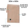 imageBrookstone Heated Throw Blanket  Heat Blankets Electric  Faux Fur Heated Throw Blanket 4 Heat Settings 4Hour Auto Shut Off 100 Polyester 50quotx60quot  Chic PlaidBoucle Brown